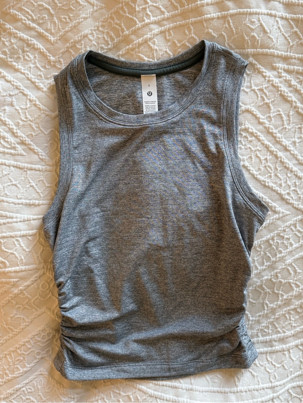 Lululemon License to Train Tight Fit Tank Heathered Forest Green Size 6